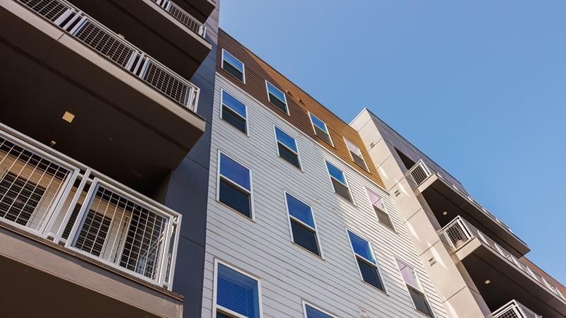 Multifamily building against the sky