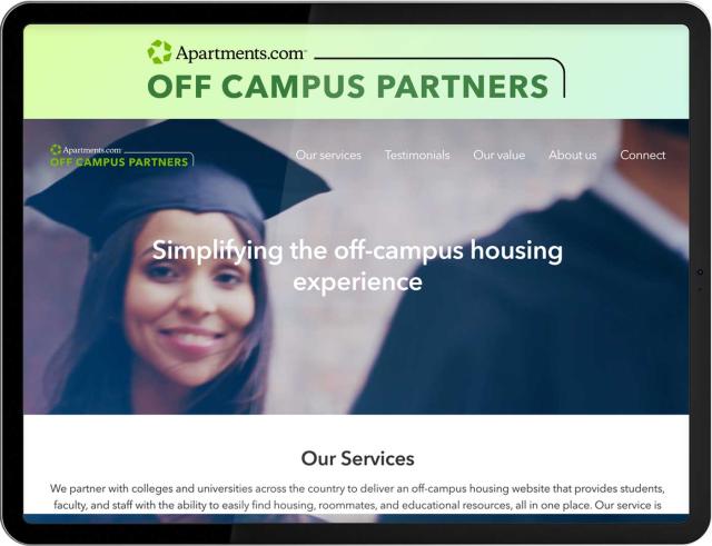 Off Campus Partners website
